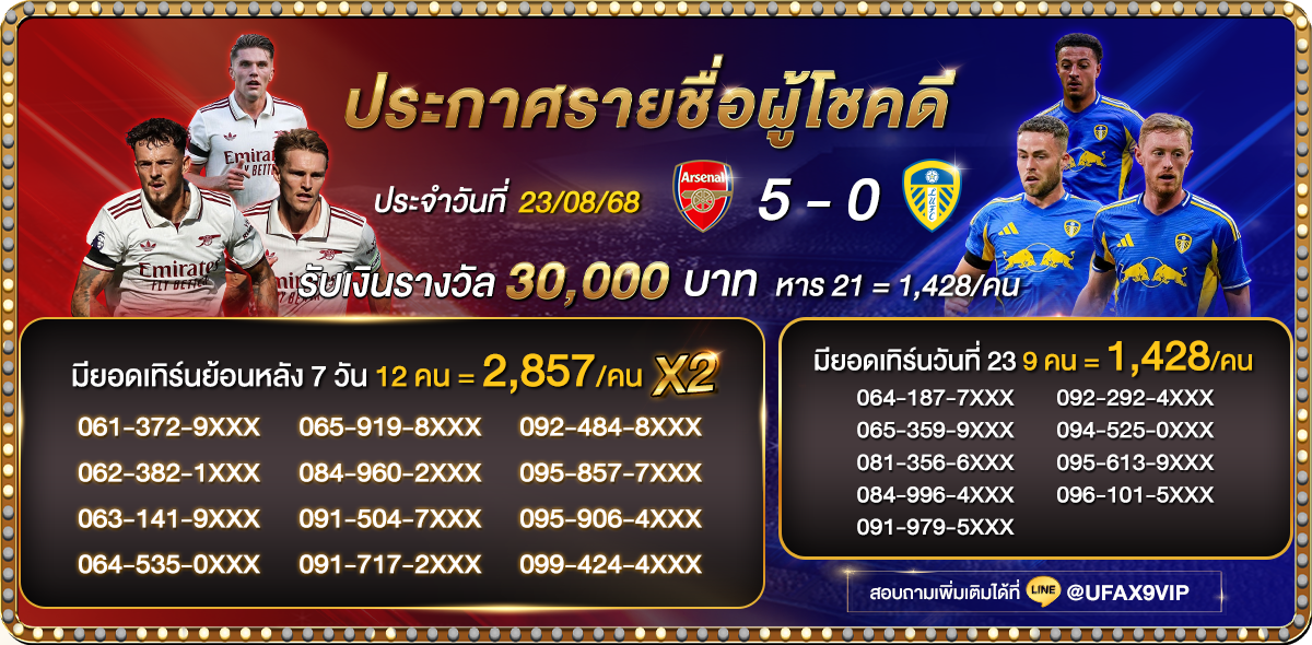 ประกาศรายชื่อทายผลบอล